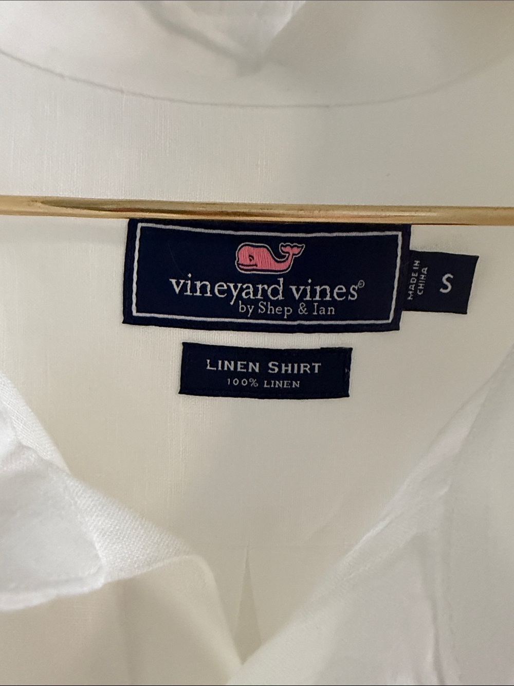 Vineyard Vines Men's White 100% Linen Long Sleeve Button Down Shirt - Size Small - Picture 2 of 11